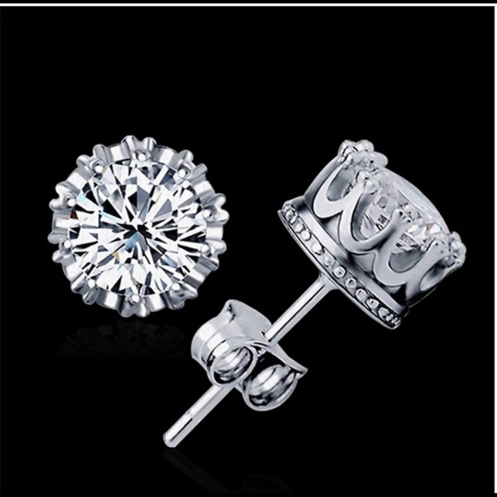 Wedding Stud Earrings 925 Sterling Silver🆕